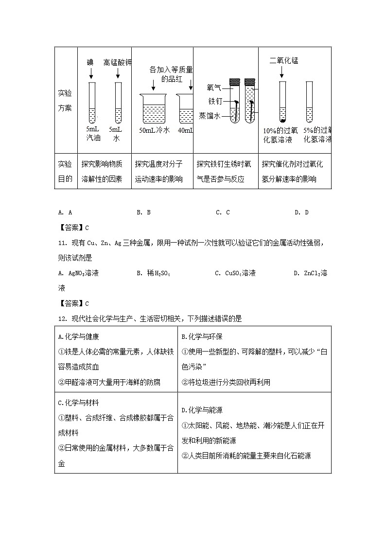 2022年湖南娄底中考化学试题及答案03