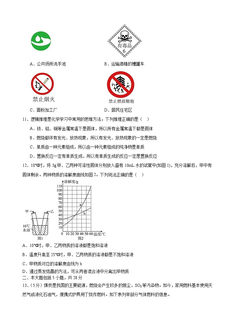 安徽省合肥市西递中学2023_2024学年九年级下学期化学开学考模拟试题第3页
