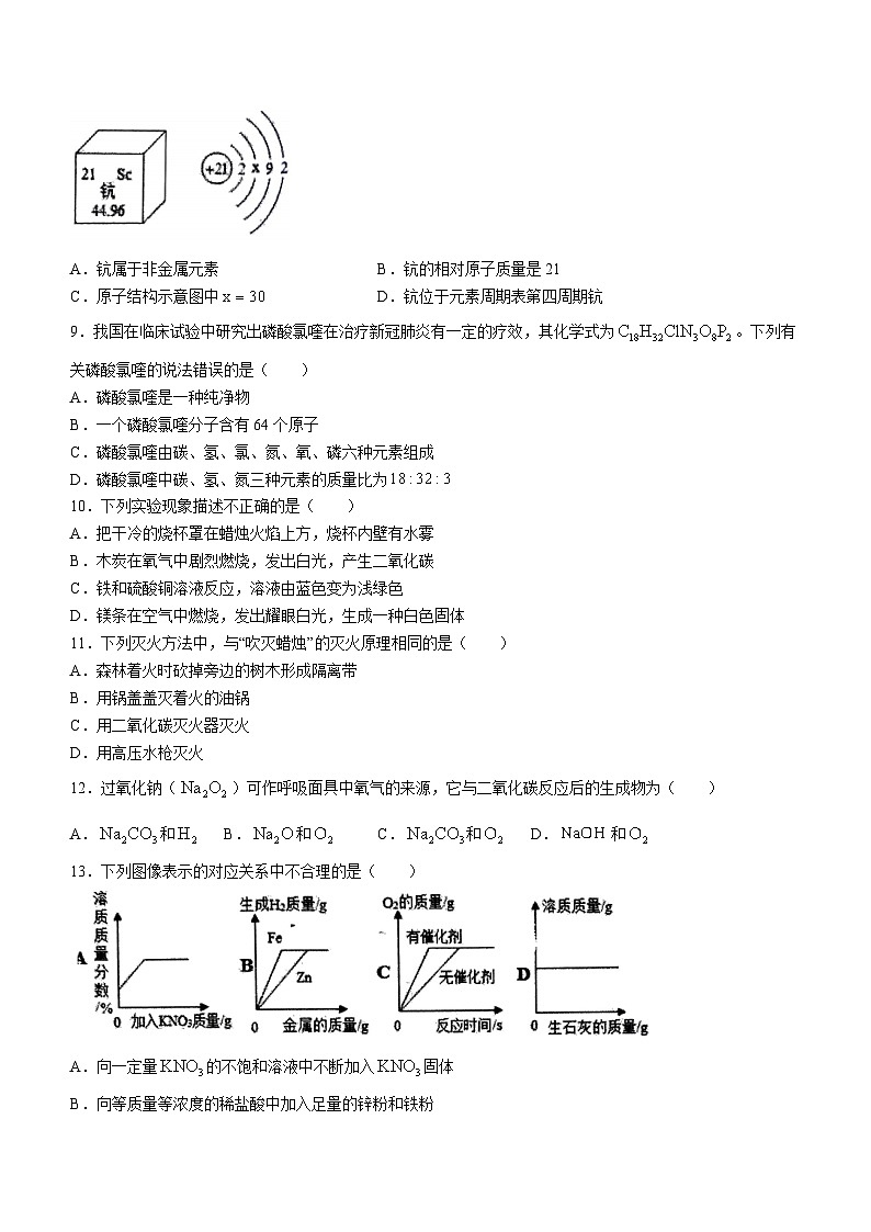24，河南省周口市淮阳区冯塘十校2023-2024学年九年级上学期期末化学试题02