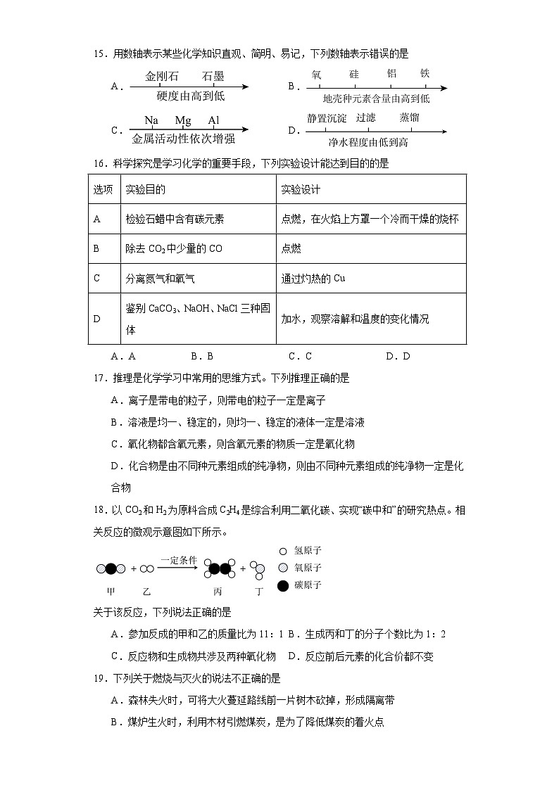 河北省石家庄市新华区石家庄市第28中2023-2024学年九年级上学期期末化学试题(含答案)第3页