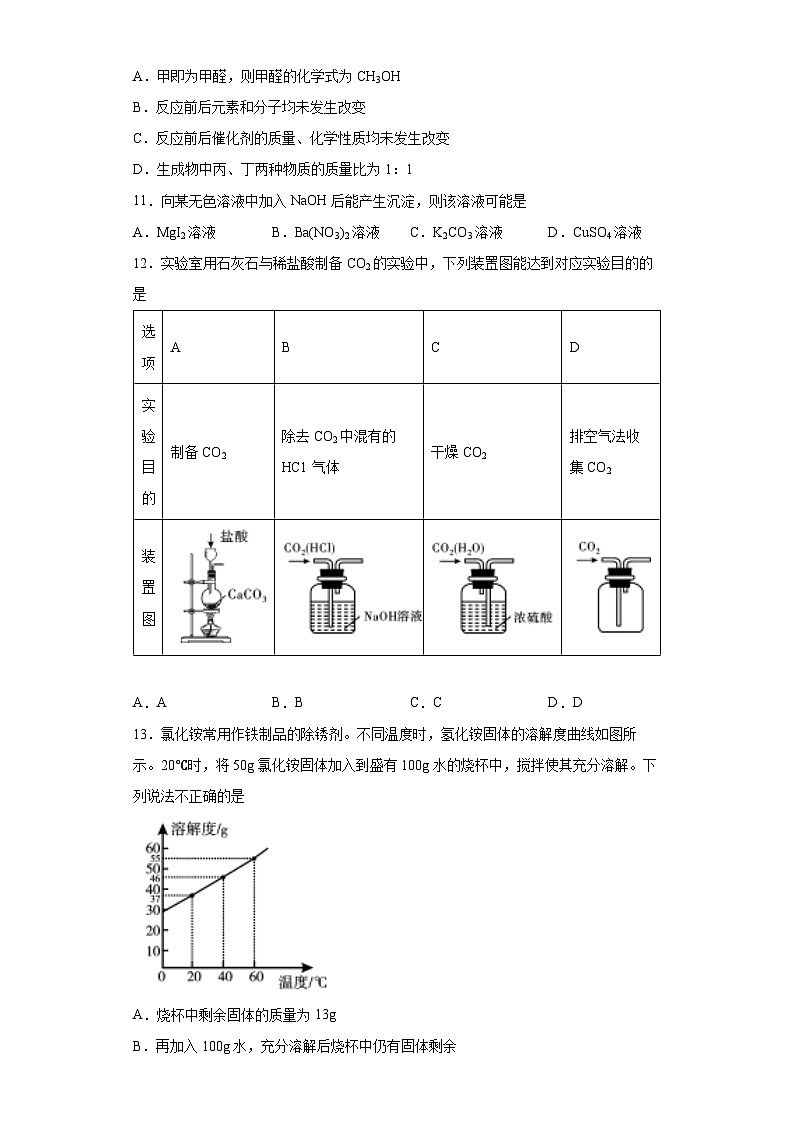 2022年四川省乐山市中考化学真题03