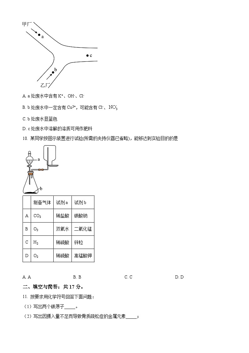 2023年山东省济宁市中考化学真题03