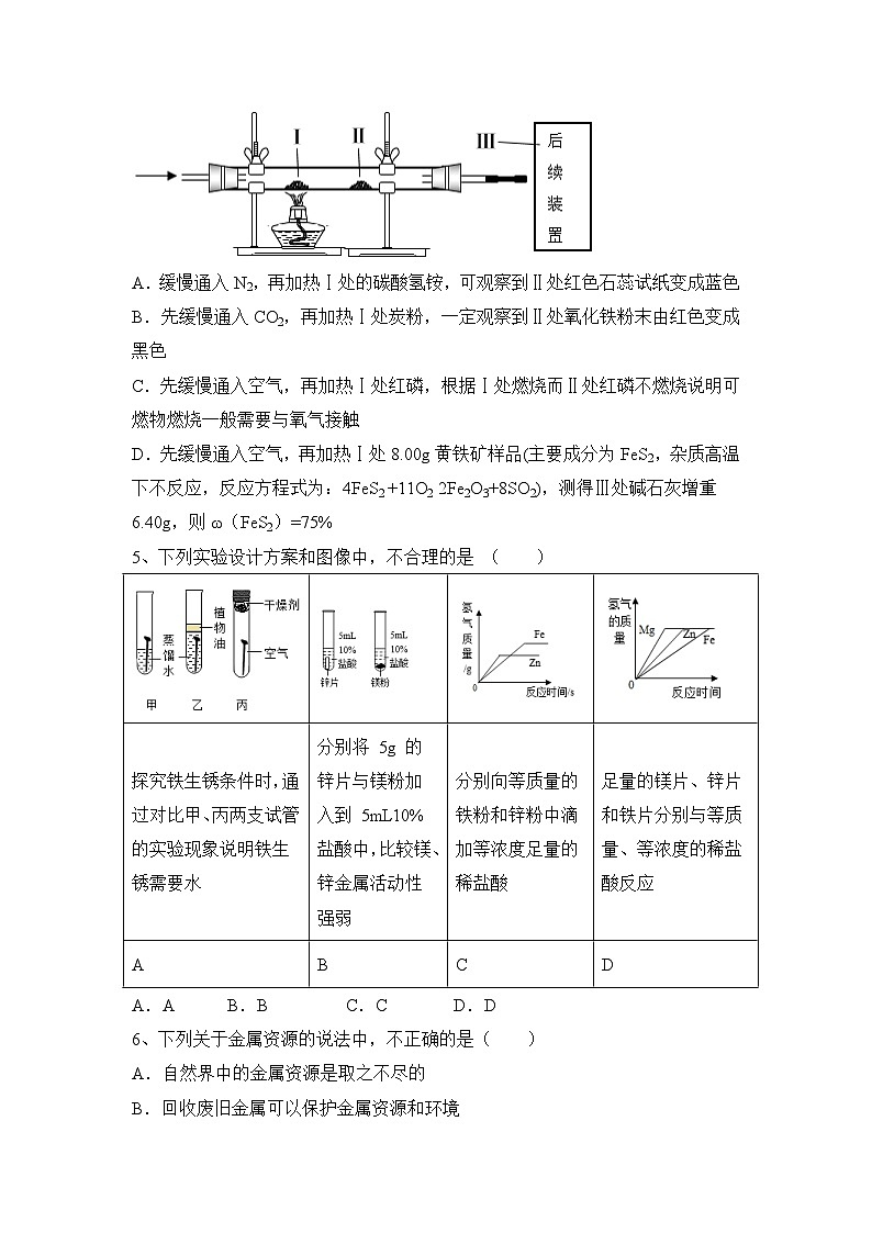 2024年中考化学一轮备考优题科粤版（2012）第六章金属（原卷+答案版）第2页