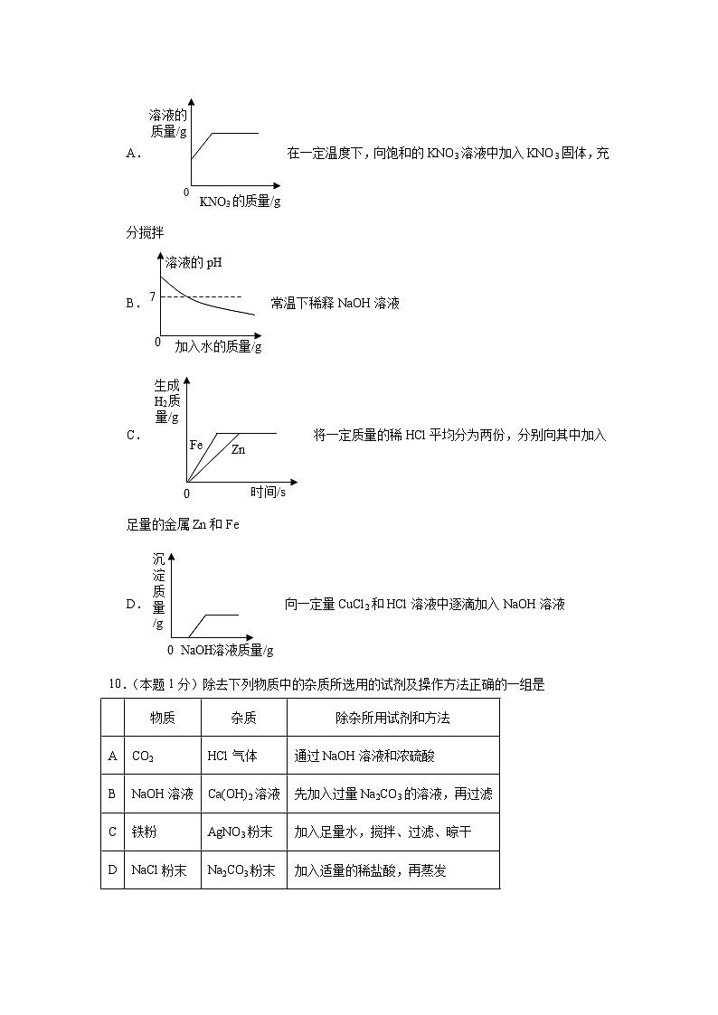 福建省龙岩市城区学校2023-2024学年九年级上学期期末考试化学试题03