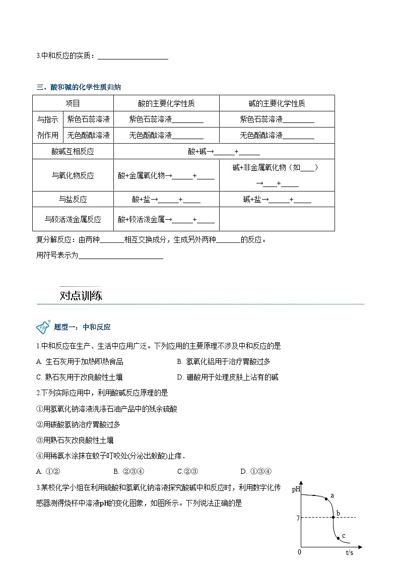第8.3课  酸和碱的反应-九年级化学下册同步精品讲义（科粤版）（学生版）第2页
