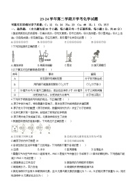 山东省聊城市阳谷县阳谷县第二实验中学2023-2024学年九年级下学期开学化学试题(无答案)