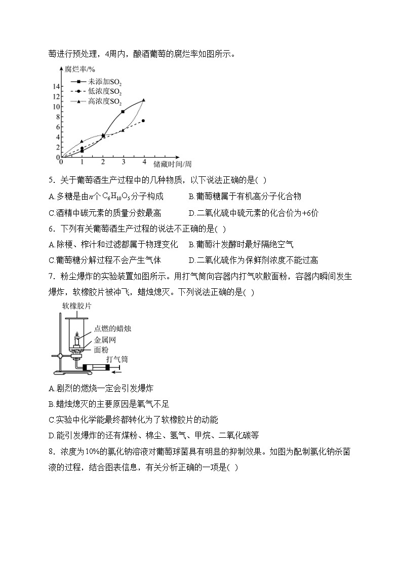 江苏省南通市海安市2024届九年级上学期期末学业质量监测化学试卷(含答案)02