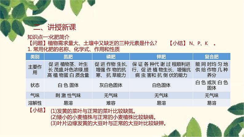 人教版化学九年级下册 第11单元 课题 2 化学肥料课件05