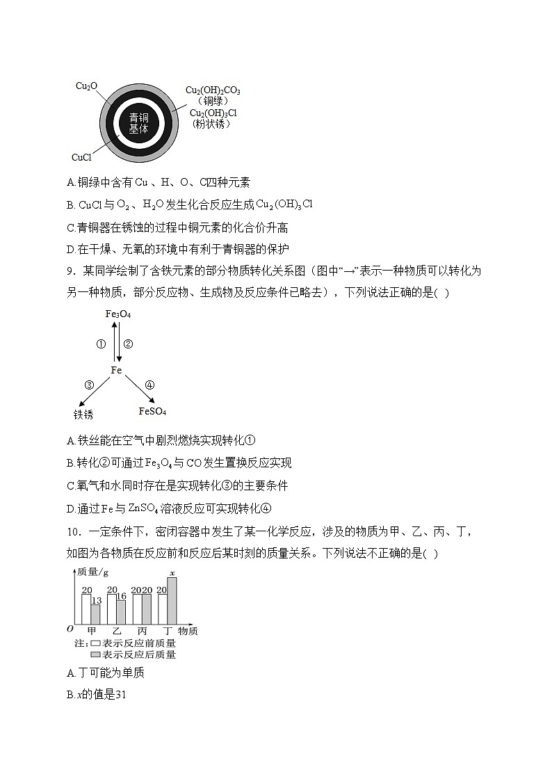 江苏省南通市海安市十三校2024届九年级上学期12月月考化学试卷(含答案)第3页