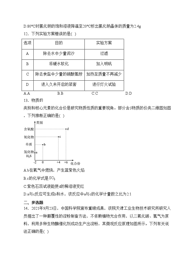 江苏省泰州市兴化市2023届九年级下学期开学考试化学试卷(含答案)第3页