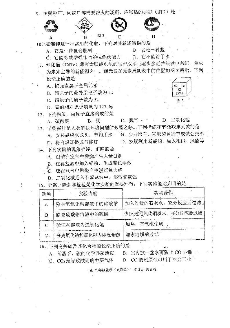 广西河池市罗城仫佬族自治县2023-2024学年九年级下学期开学适应性检测化学试卷第2页