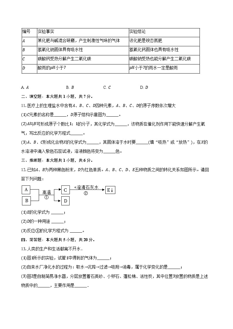 2023-2024学年山西省阳泉市郊区九年级（上）期末化学试卷（含解析）第3页