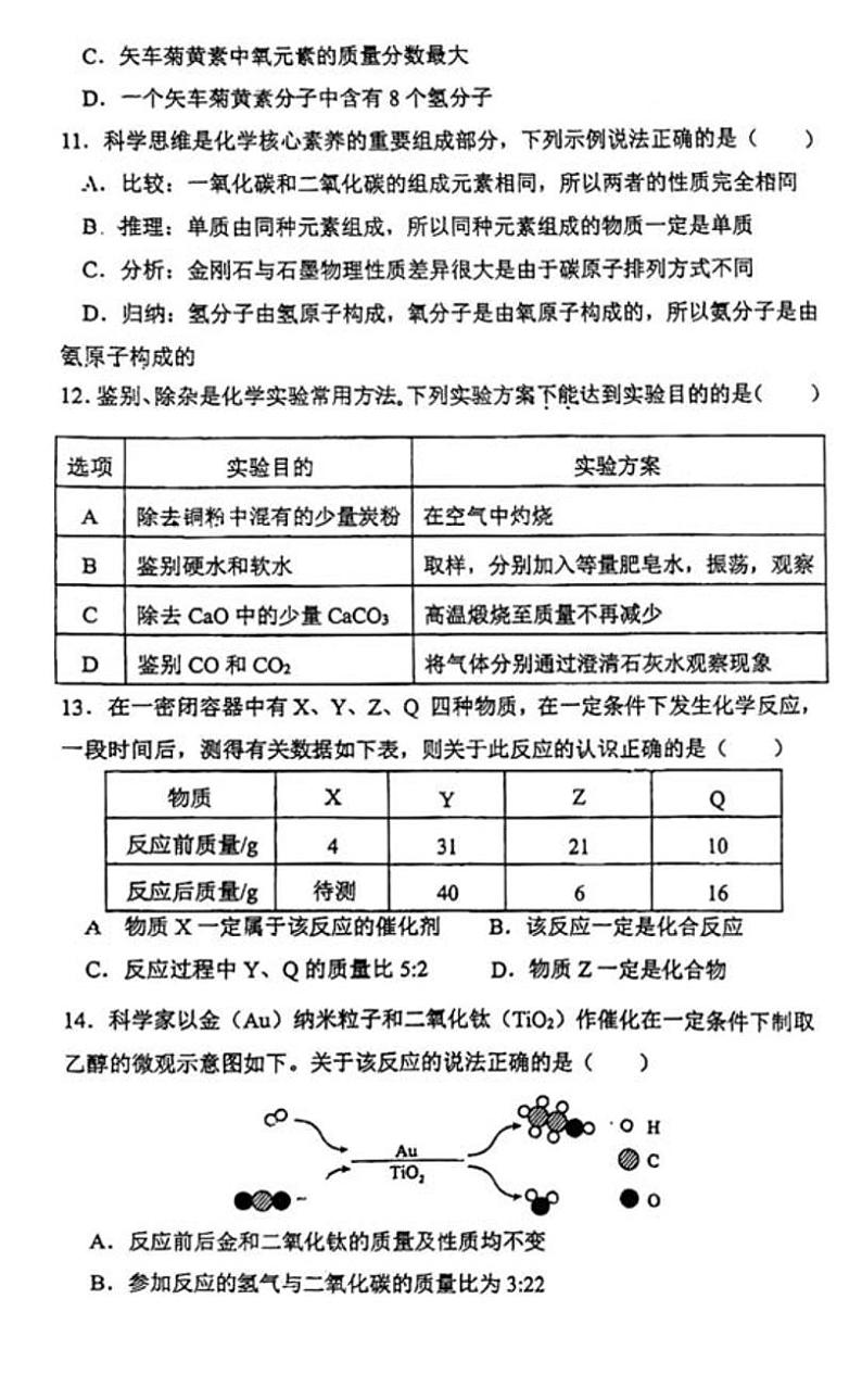 94，2024年陕西省西安市陕西师范大学附属中学中考二模化学试题03
