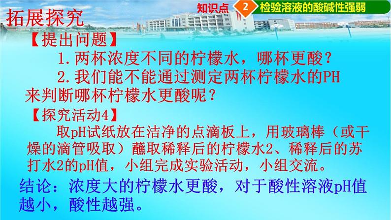 鲁教版化学九年级下册 第七单元 第三节 溶液的酸碱性 课件第8页