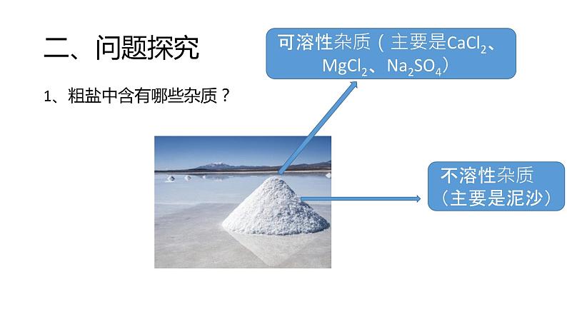 鲁教版化学九年级下册 第八单元 粗盐提纯 课件第3页