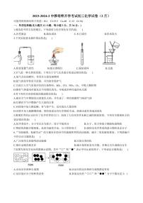 湖南省长沙市雅礼教育集团2023-2024学年九年级下学期开学考试化学试题