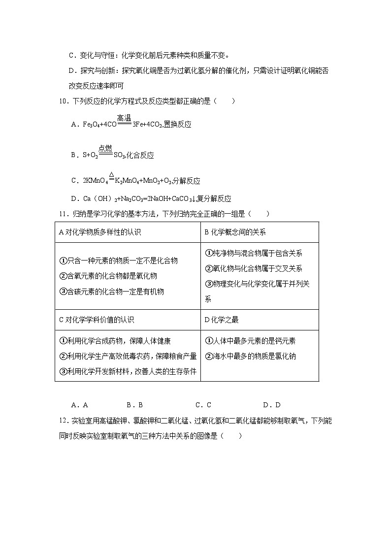 安徽省滁州市定远县吴圩中学2023-2024学年九年级下学期3月月考化学试题03