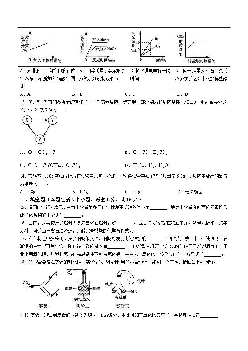 2024年河南省驻马店市上蔡县中考一模化学试题第3页