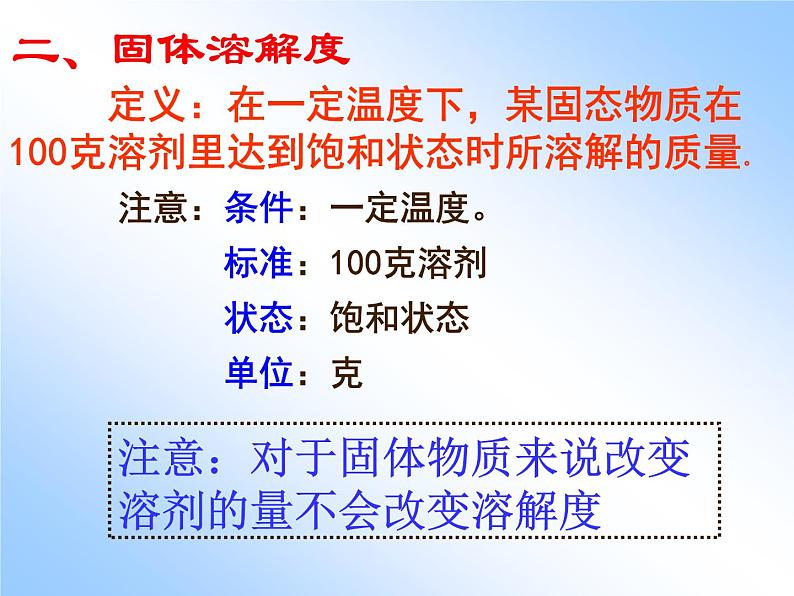 人教版化学九年级下册 9.2溶解度（2）课件第3页