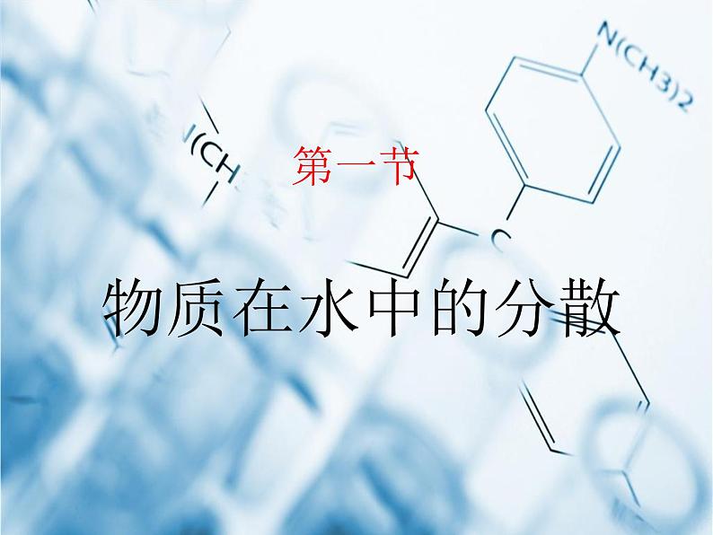 沪教版化学九年级下册 6.1 物质在水中的的分散 课件第1页