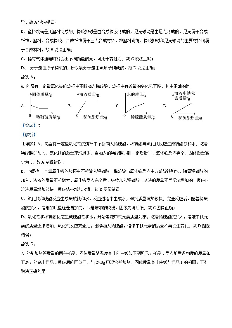 38，湖南省衡阳市衡阳县井头镇大云中学2023-2024学年九年级下学期开学摸底考试化学试题第3页