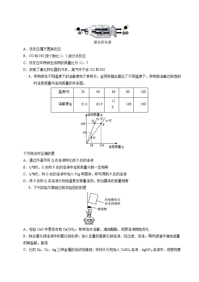 2024年初三中考第一次模拟考试试题：化学（南通卷）（考试版A4）第3页