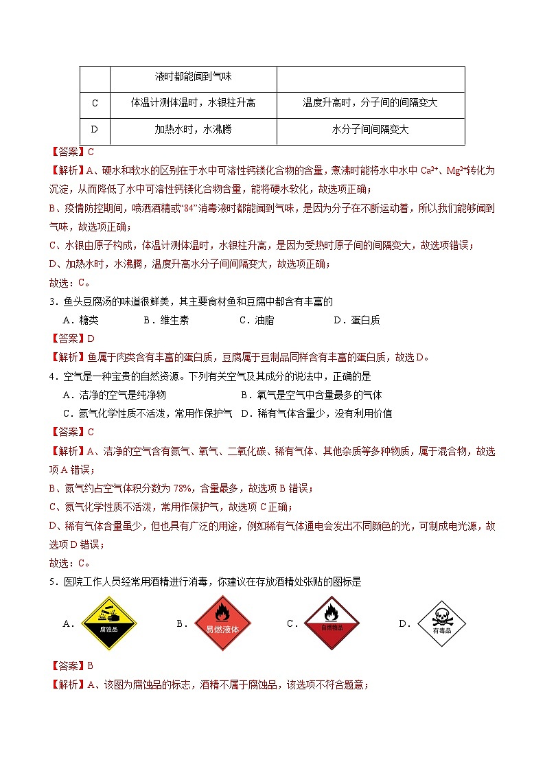 2024年初三中考第一次模拟考试试题：化学（广州卷）（全解全析）02