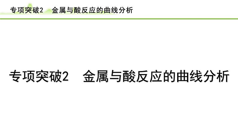 2024年中考化学精讲课件---专项突破2 金属与酸反应的曲线分析第1页