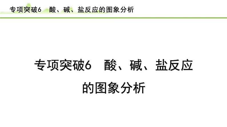 2024年中考化学精讲课件---专项突破6  酸、碱、盐反应的图象分析01