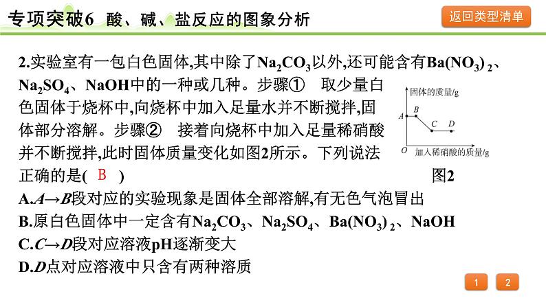 2024年中考化学精讲课件---专项突破6  酸、碱、盐反应的图象分析05