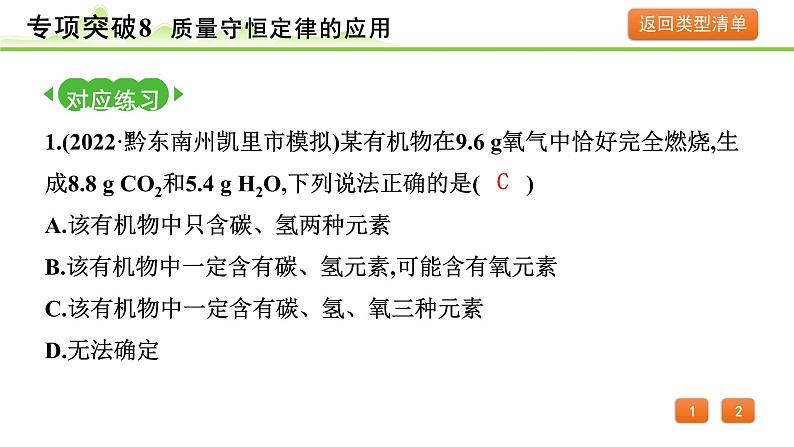 2024年中考化学精讲课件---专项突破8 质量守恒定律的应用第4页