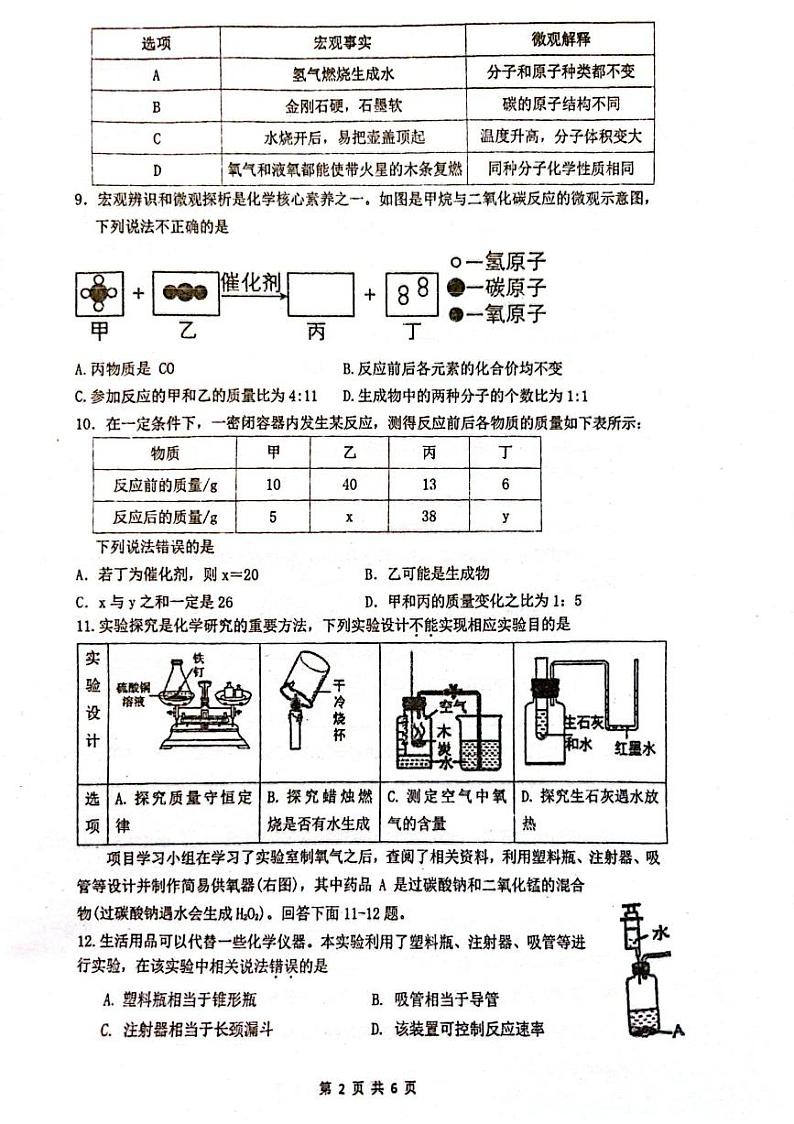 广东省汕头市濠江区2023—2024学年九年级上学期期末考试化学试卷第2页