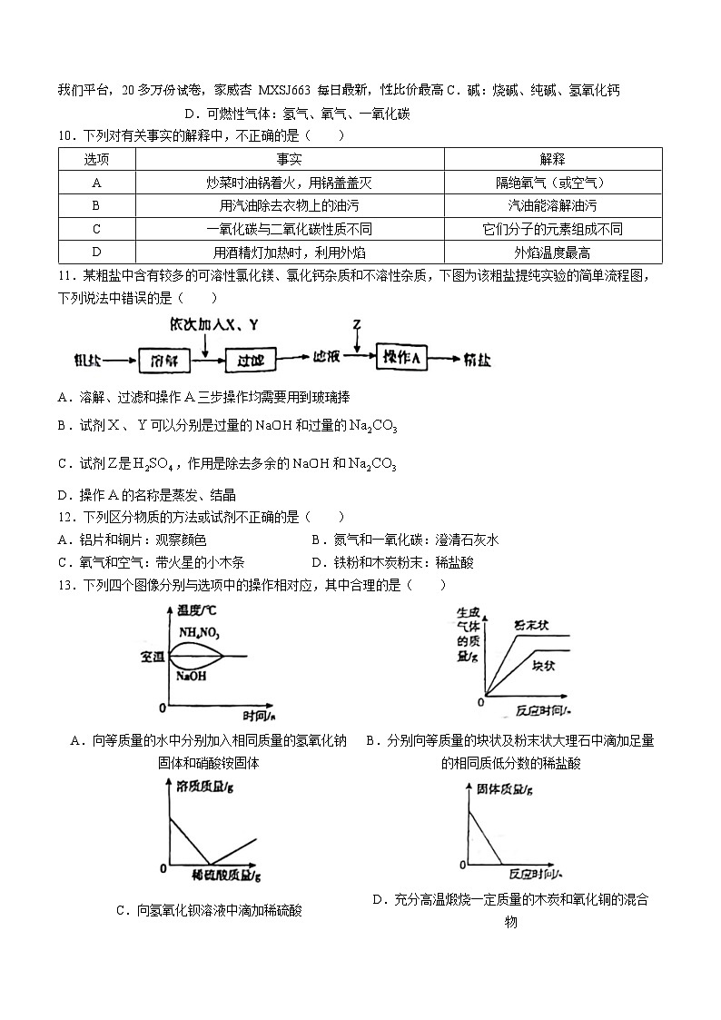 23，2024年河南省项城市第一初级中学中考模拟化学试卷（一）第2页