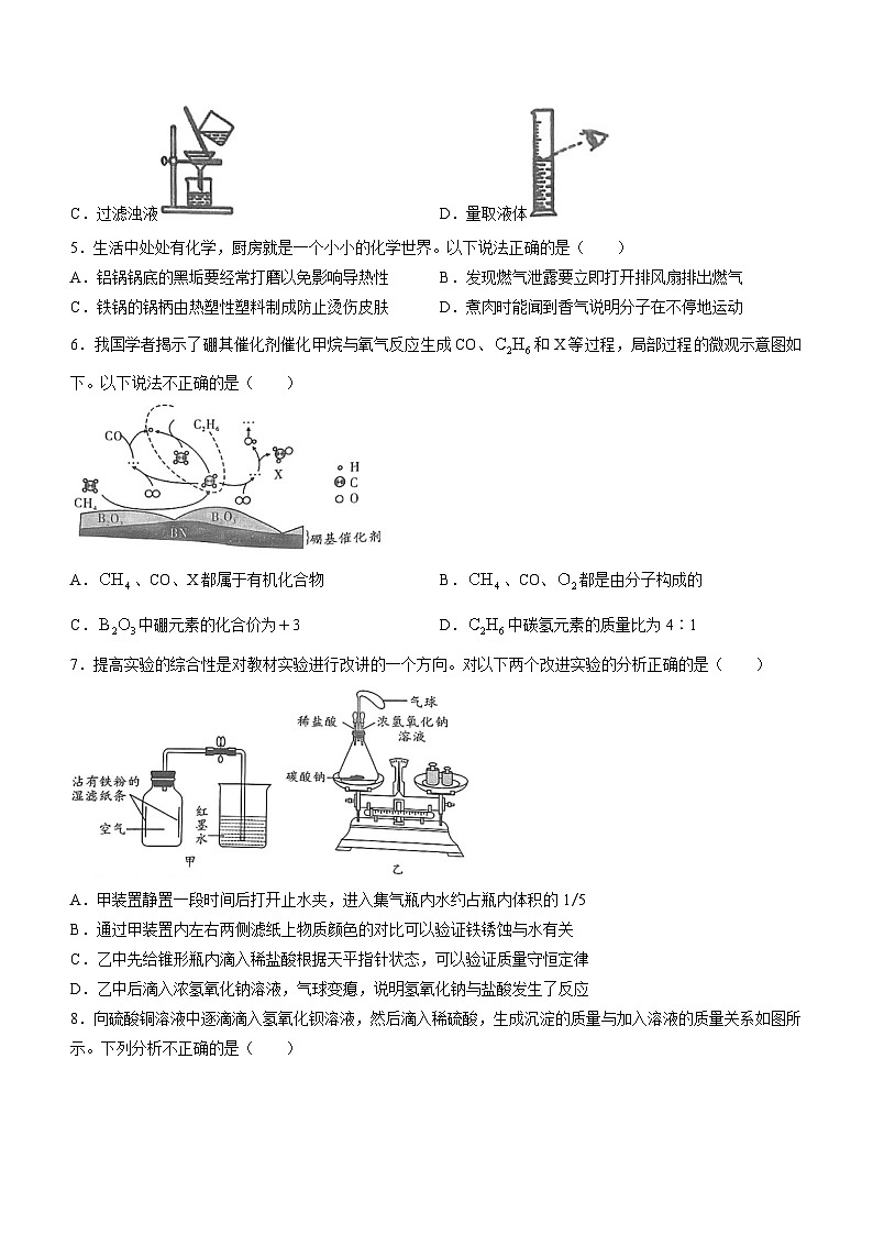2024年陕西省宝鸡市陈仓区初中学业水平考试化学模拟卷一第2页