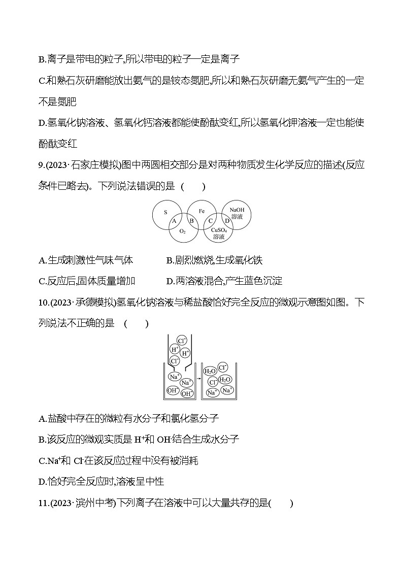 2023-2024 中考化学复习 阶段综合检测（二） 试卷03