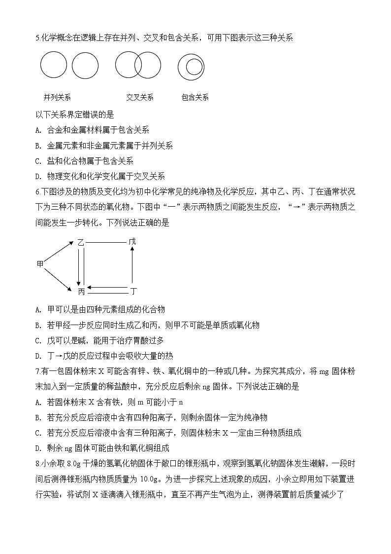2020年武汉市中考化学试卷及解析02