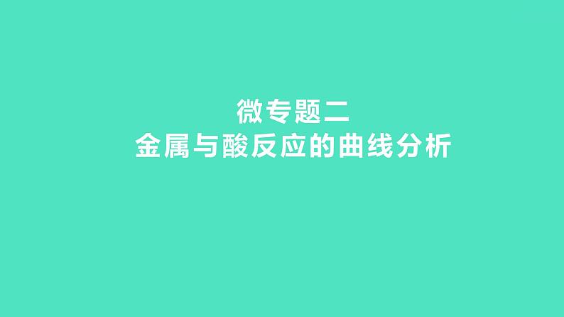 2023-2024 中考化学复习 微专题二　金属与酸反应的曲线分析 课件01