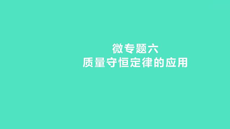 2023-2024 中考化学复习 微专题六　质量守恒定律的应用 课件第1页