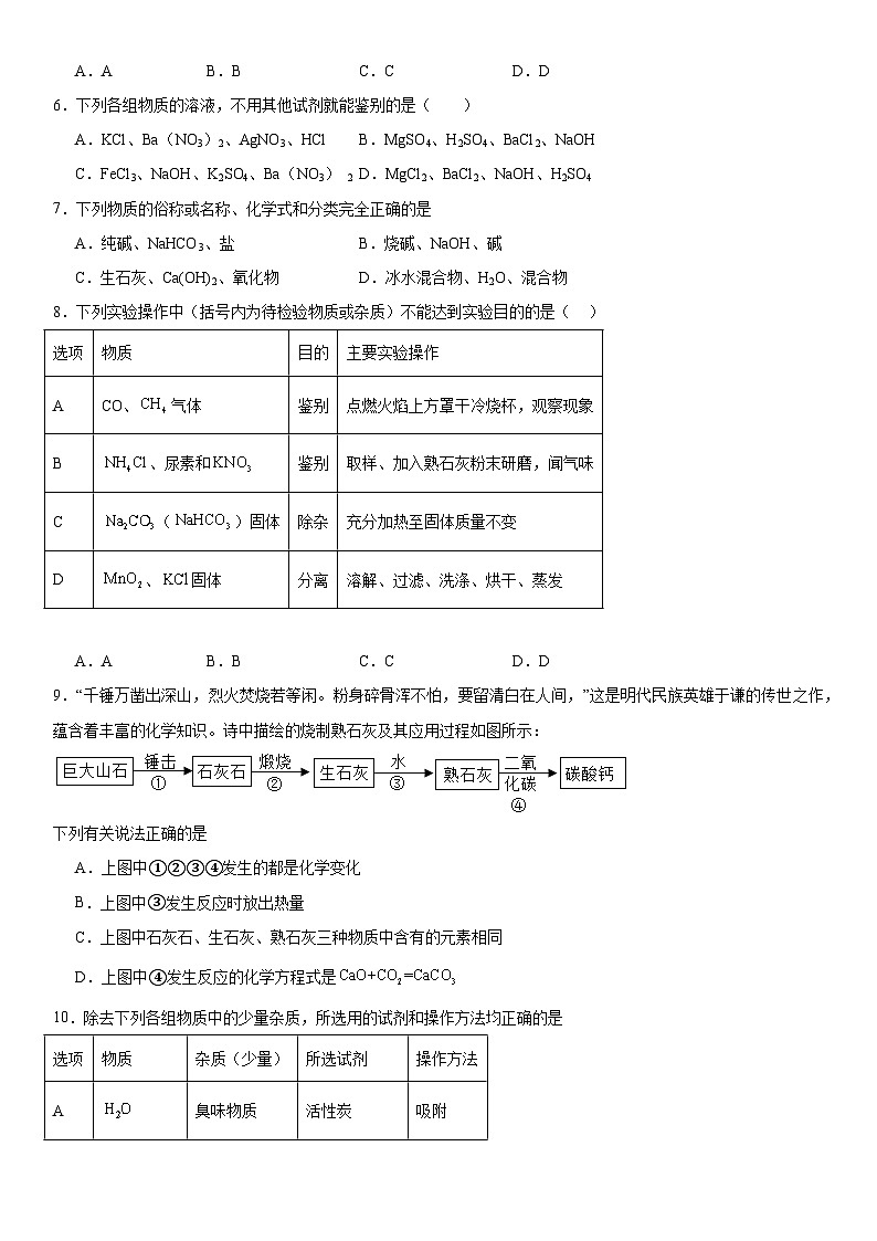 第八章常见的酸、碱、盐基础练习题（解析版）-2023-2024学年科粤版（2012）九年级化学下册第2页