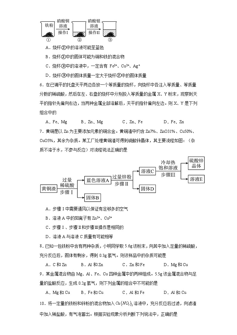 2024年中考化学专题复习：有关金属性质的计算（解析版）第2页
