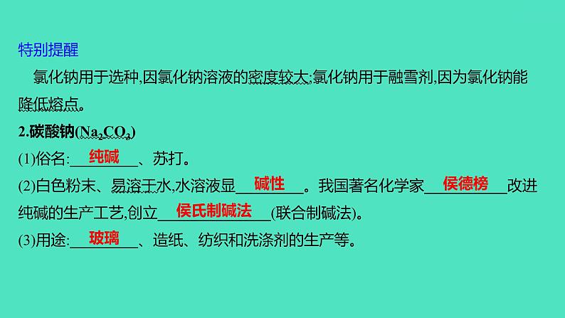 2024山东中考复习 人教版化学 基础知识复习 第三部分　第9讲　盐　化肥 课件02