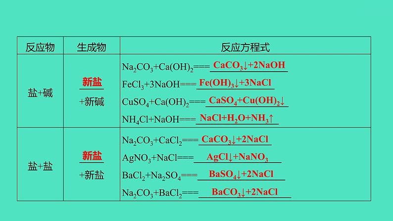 2024山东中考复习 人教版化学 基础知识复习 第三部分　第9讲　盐　化肥 课件07