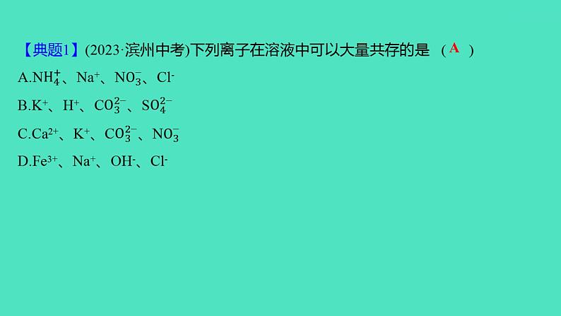 2024山东中考复习 人教版化学 题型突破 题型八　初高衔接题 课件08