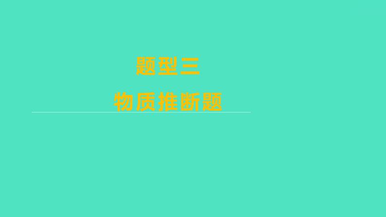 2024山东中考复习 人教版化学 题型突破 题型三　物质推断题 课件01