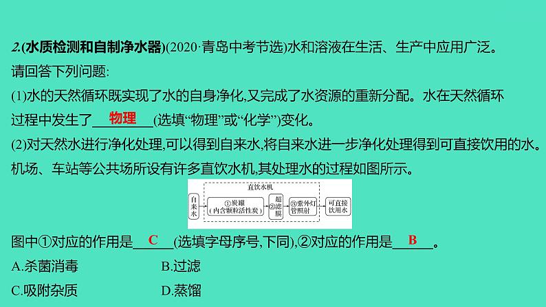 2024山东中考复习 人教版化学 题型突破 题型十二　跨学科实践活动 课件08