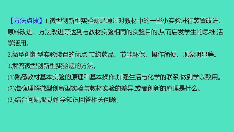 2024山东中考复习 人教版化学 题型突破 题型十一　微型创新型实验题 课件第6页