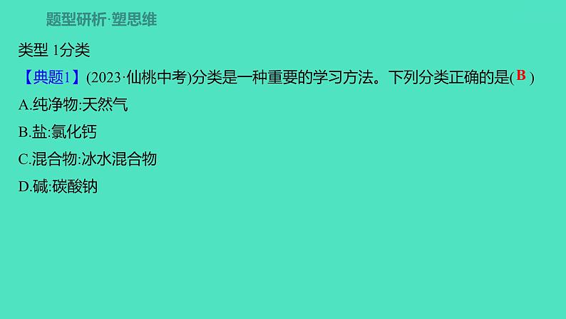 2024山东中考复习 人教版化学 题型突破 题型一　化学思想方法的应用 课件02