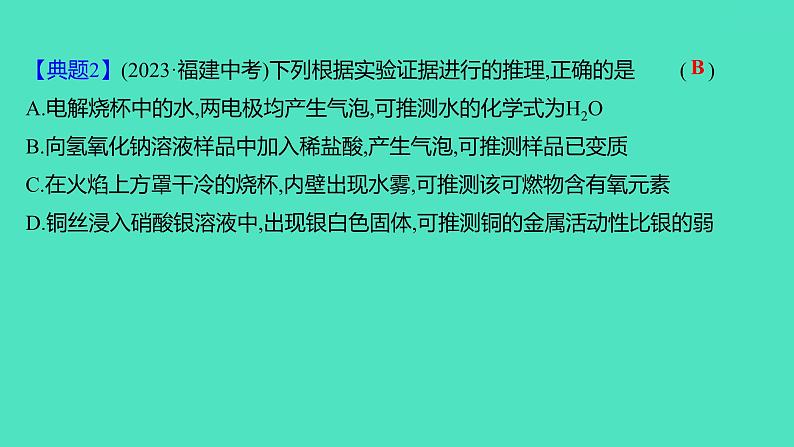 2024山东中考复习 人教版化学 题型突破 题型一　化学思想方法的应用 课件07