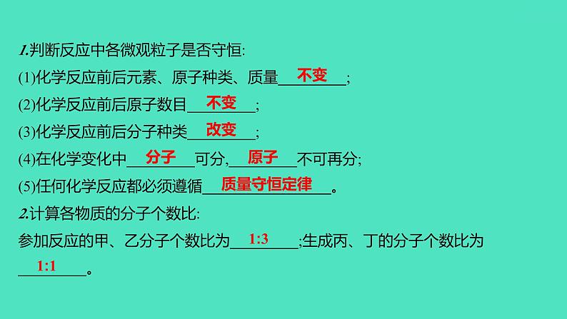 2024山东中考复习 人教版化学 考点研究 微专题4　微观反应示意图 课件第3页