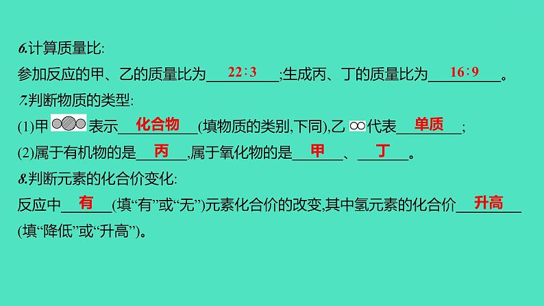 2024山东中考复习 人教版化学 考点研究 微专题4　微观反应示意图 课件第5页